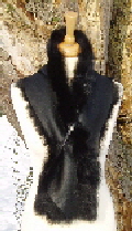 Black Toscana Shearling Scarf1