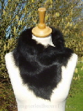 Black Toscana Shearling Tippet n Fastens with Magnets