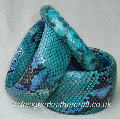 Hand Painted Python Snakeskin Bangles