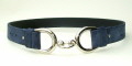 Narrow Navy Suede Link Belt