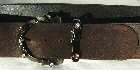 Wide Brown Leather Belt