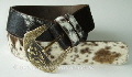 Tricolour Cowhide Belt