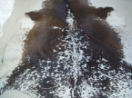 Beautiful Brown White Cowhide Throw 5 x4 145