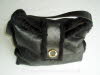 Black Nappaln Sheepskin Bag with Circle Trim