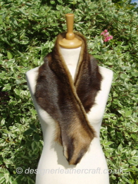 Goatskin and Shearling Scarf 39 inch