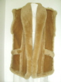 Long Camel Icelandic Sheepskin Gilet 