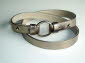 Pewter silver color link belt.